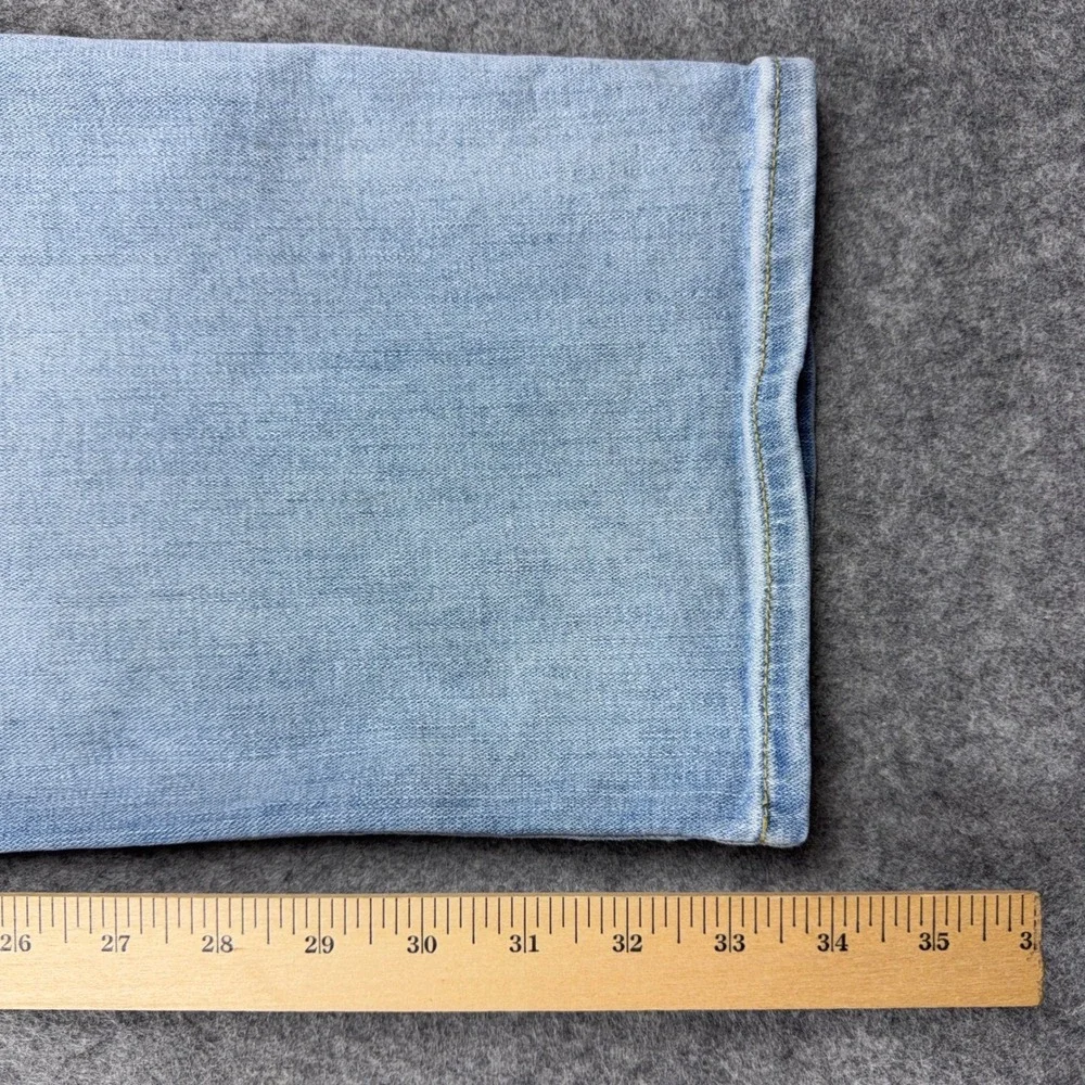 Buffalo David Bitton Jeans Mens 36x34 Light Blue Slim Boot King Stretch Denim